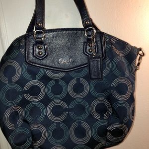 Blue coach purse